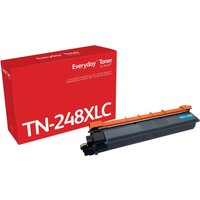 Red box with "Everyday Toner" text, black and orange toner cartridge for Brother TN248XLC, high capacity.