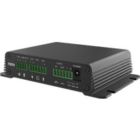 Black Fanvil PA2S gateway/controller with green terminal blocks and multiple ports on a compact rectangular design.