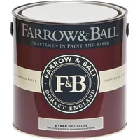 Farrow & Ball Full Gloss 2.5L paint can, Marmelo No. 316, dark red label, for wood and metalwork.