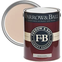 Farrow & Ball Modern Eggshell 2.5L paint can, Setting Plaster No. 231, with open lid showing soft pink hue.