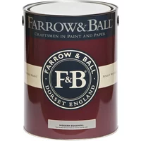 Farrow & Ball Modern Eggshell 5L paint can, maroon with cream label, "Dibber No. 312" text, and F&B logo.