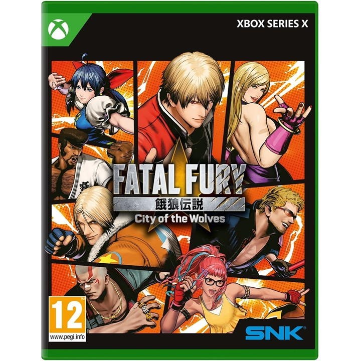 FATAL FURY City of the Wolves Special Edition for Xbox Series X features vibrant character artwork on a colorful cover with a green case and bold title text.
