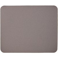 Silver Fellowes mouse pad with rounded corners and smooth surface.