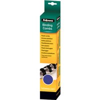 Blue Fellowes 5330102 A4 ring binder with a smooth cover and durable spine for document organization.