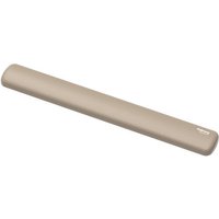 Beige Fellowes keyboard wrist rest with ergonomic design and antibacterial protection, rectangular shape.