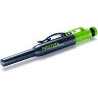 Black and green Festool deep hole marker with clip and retractable tip.