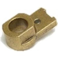 Fujitsu brass bushing spare part with cylindrical hole and flat mounting tab.
