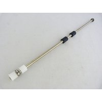 Metal Fujitsu printer scanner roller with white and black components on a long rod.