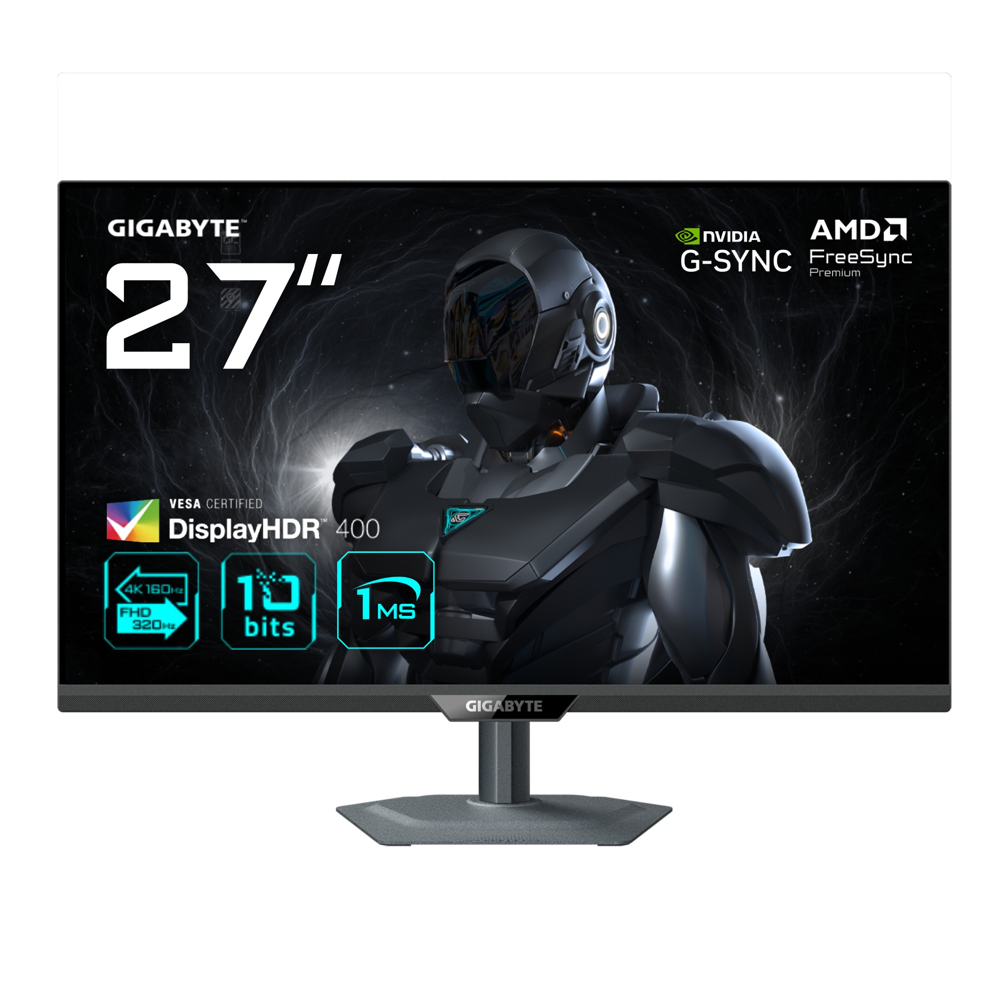 Gigabyte GIGABYTE G27U 27” 4K UHD Gaming Monitor - Dual Mode (4K 160Hz or FHD 3