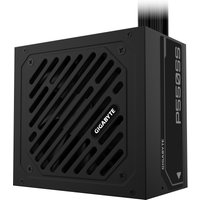Black Gigabyte P550SS power supply unit with 20+4 pin ATX connector and vented grille design.