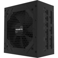 Black Gigabyte P750GM power supply unit with honeycomb ventilation and modular cable ports.