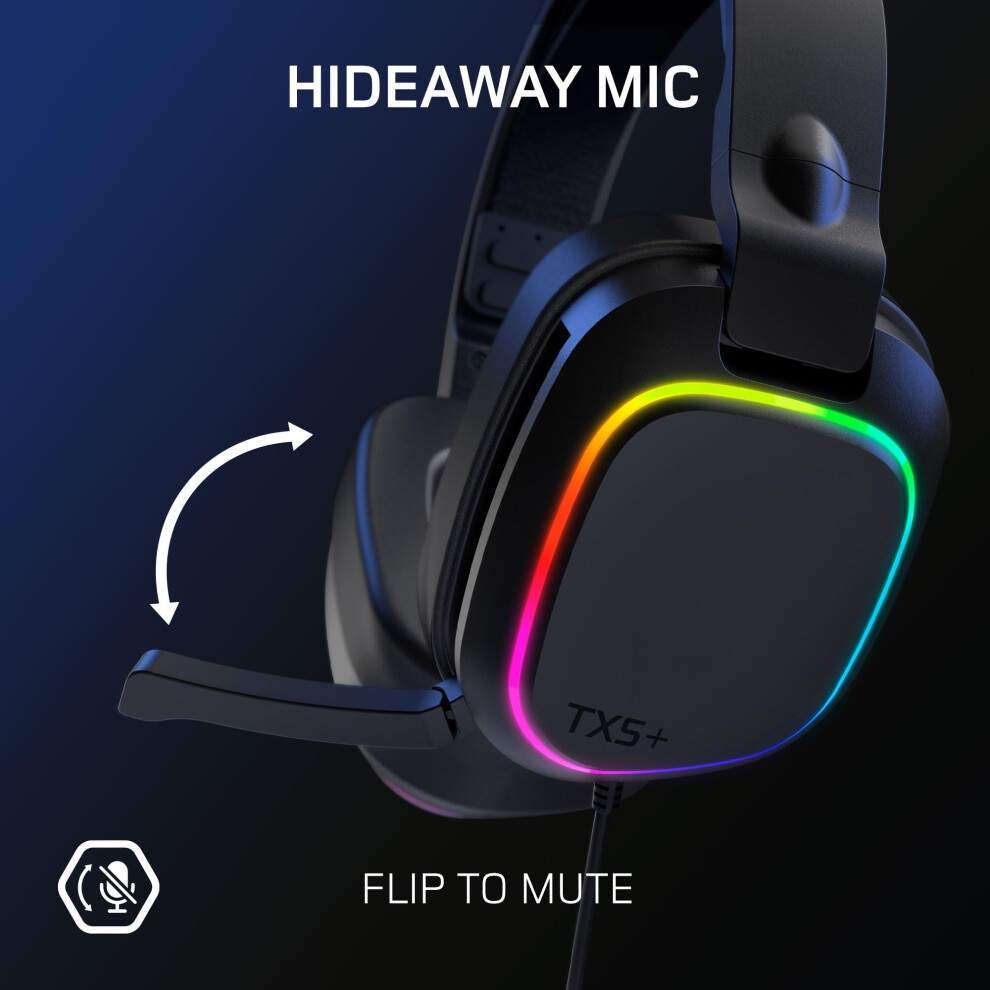 Gioteck TX5+ Gaming Headset Black - PS5 - image 4