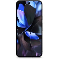 Google Pixel 9 Pro XL smartphone, 6.8-inch display, sleek black design, vibrant abstract screen wallpaper.