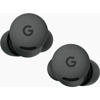 Black Google Pixel Buds 2a wireless in-ear headset with sleek round design and prominent "G" logo.