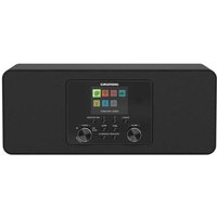Black Grundig DTR 5100 2.0 DAB+ WEB radio with digital display, dual knobs, and sleek rectangular design.