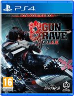 Gungrave G.O.R.E - Day One Edition for PS5 features a vibrant cover with a character wielding dual guns, bold red and black colors, and stylized graphics highlighting the game's title.