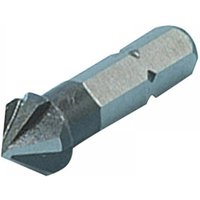 Halls XCW15 high-speed steel countersink, metallic finish, hexagonal shank, tapered cutting edge for wood.