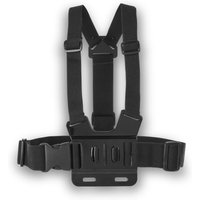 Black Hama camera chest harness with adjustable straps and quick-release buckles for action sports cameras.