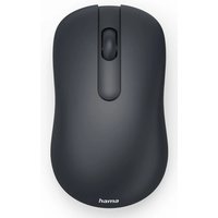 Black Hama WM-100 wireless optical mouse, ambidextrous design, smooth surface, central scroll wheel, 1200 DPI.