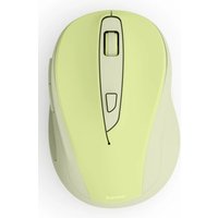 Hama WM-400 wireless optical mouse, right-hand, lime green, 1600 DPI, with scroll wheel and two buttons.