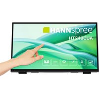 Black Hannspree HT240CUA 23.8" Full HD LED touchscreen monitor with a sleek design and thin bezels.