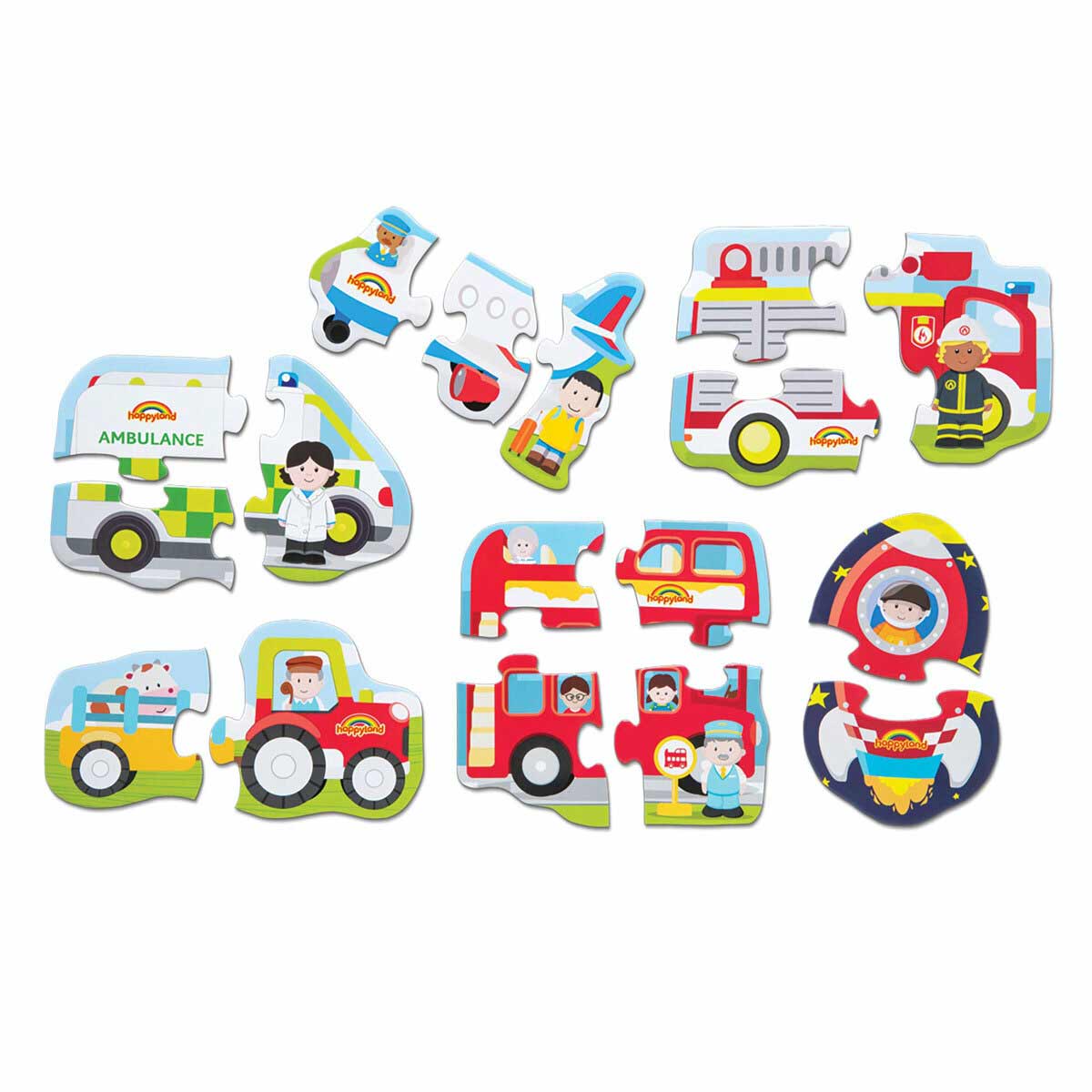 Happyland Vehicle 6 in 1 Jigsaw Puzzles - image 2