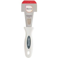 Harris 1.5 inch paint remover with white ergonomic handle and red top, featuring a metal blade.
