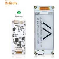E-Ink display kit with ESP32-S3, white circuit board, LoRa antenna, and text on screen, by Heltec Automation.