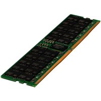 Green Hewlett Packard HPE SmartMemory DDR5 module, 32GB, DIMM 288-pin, with black chips and gold connectors.