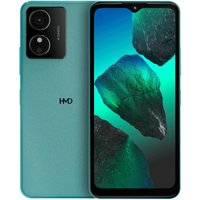 Icy blue Nokia smartphone with dual rear cameras, 6.5-inch display, and HMD branding.