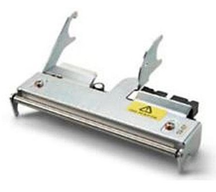 Silver printer/scanner spare part with a metal frame, featuring two metal clips on top and a yellow warning label, designed for Honeywell devices.
