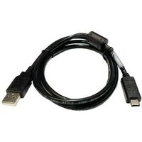 Black Honeywell USB cable, 1.2 m, with USB A and USB C connectors, coiled with ferrite bead.