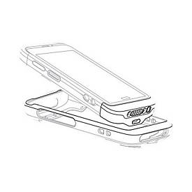 Black protective boot accessory for Honeywell CT40-PB-XP handheld mobile computer, featuring cutouts for ports and buttons, designed for enhanced durability and grip.