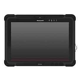 Honeywell RT10W tablet with a 10-inch screen, featuring a rugged black exterior, Intel® Pentium® processor, and 128 GB storage capacity.