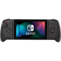 Black Hori Split Pad Pro controller with ergonomic grips, large buttons, and analog sticks attached to a Nintendo Switch.