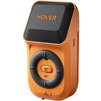 Orange HOVERAir Aqua Lighthouse device with black top, circular control panel, and central button.