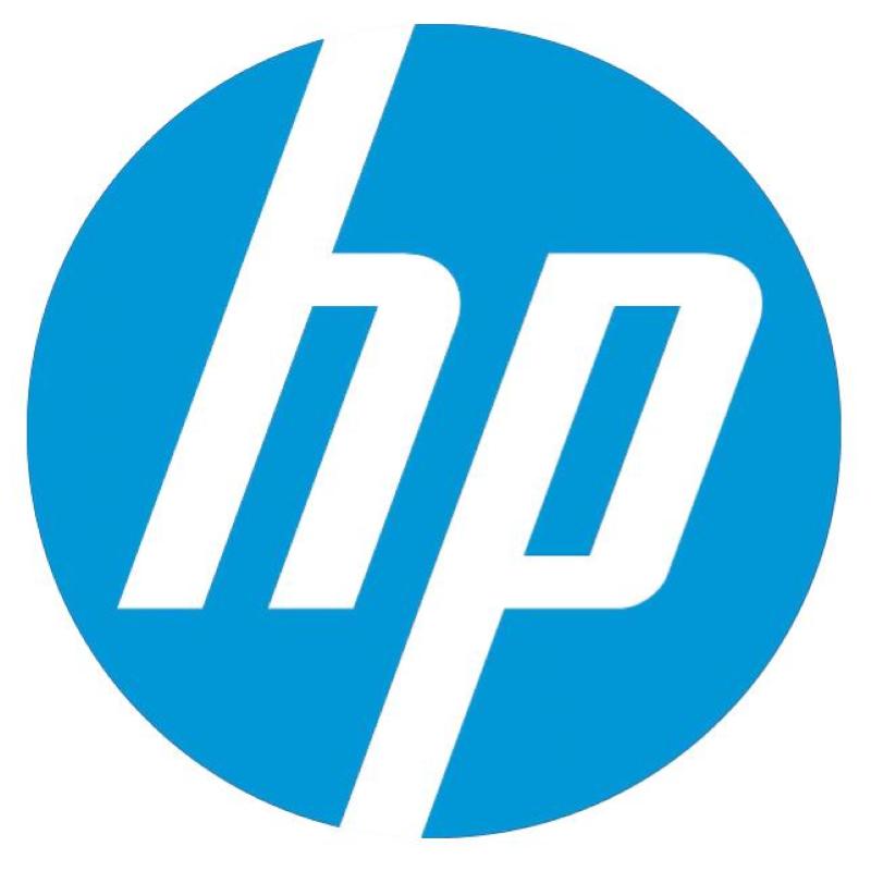 Blue circular logo featuring the lowercase letters "hp" in white, with a modern and clean design, representing the HP brand.