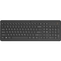 Black HP 225 WL KBD wireless keyboard with full-size layout, chiclet keys, and numeric keypad.