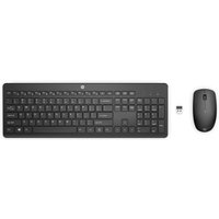 Black HP 235 wireless keyboard with full layout and matching mouse, includes USB receiver.
