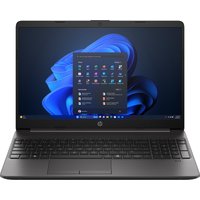 Black HP 250R G9 laptop with 15.6-inch display, Windows interface visible, sleek design, and full keyboard.