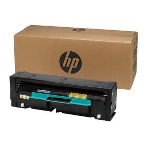 Black fuser kit with a turquoise accent, packaged in a brown cardboard box featuring the HP logo, designed for HP Pro MFP 772, with a page yield of 450,000.