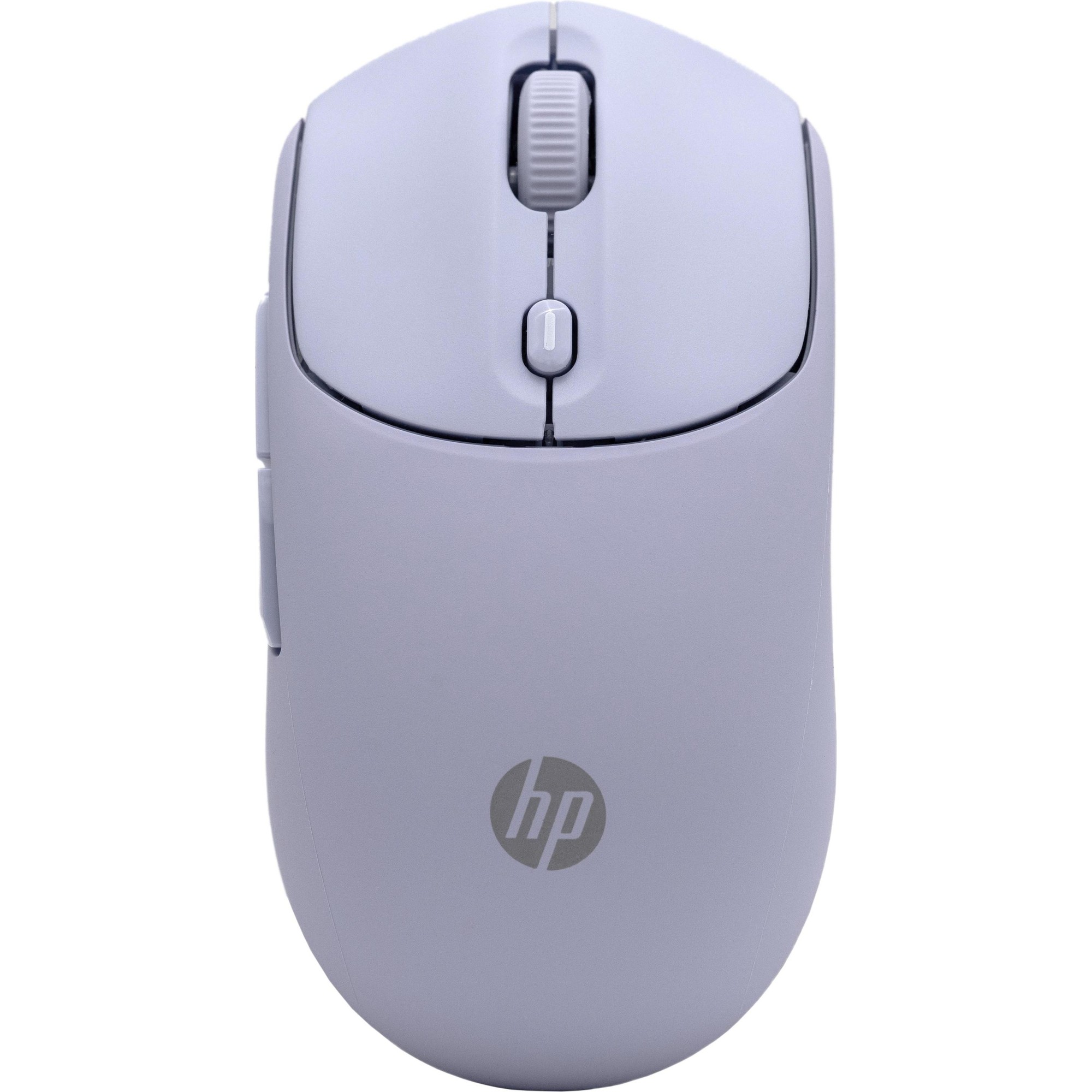 HP 400 Dual Wireless Mouse in light gray features a soft-touch finish, silent clicks, a 2D scroll wheel, adjustable DPI up to 6000, and supports Bluetooth and USB 2.4GHz connectivity.