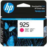 HP 925 magenta ink cartridge with blue butterfly design, 400 pages, for HP printers.