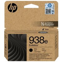 Brown HP 938E printhead cartridge box with black design, QR code, and HP logo.
