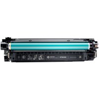 Black HP 508X magenta toner cartridge with turquoise drum and white text on the side.