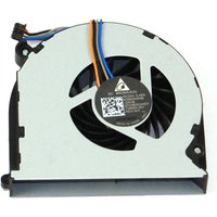 Black and silver HP notebook CPU cooling fan with circular vent and attached multicolored wires