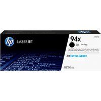 HP 94X black LaserJet toner cartridge box with blue text design and HP logo.