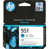HP 951 Cyan Original Ink Cartridge with blue butterfly design on black packaging, HP logo on top.