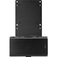 Black HP B300 bracket with rectangular power supply holder, multiple mounting holes, and sleek design.
