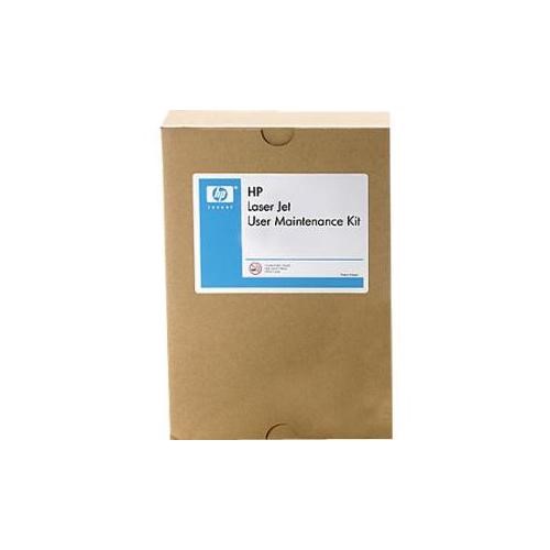 Brown cardboard box labeled "HP LaserJet User Maintenance Kit" with a blue and white logo, designed for maintaining HP LaserJet printers.